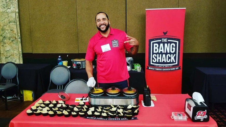 The Bang Shack founder Jason Hadley with dips in slow cookers