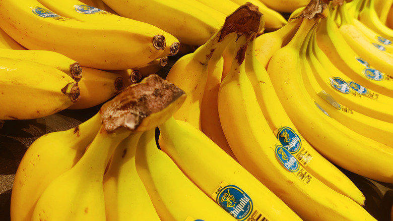 Chiquita bananas at the grocery store