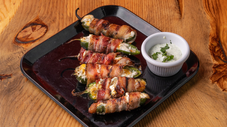 Bacon wrapped stuffed jalapenos 