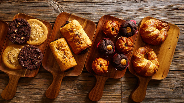 cookies, muffins and croissants
