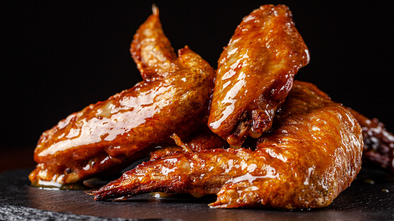 chicken wings glazed in honey