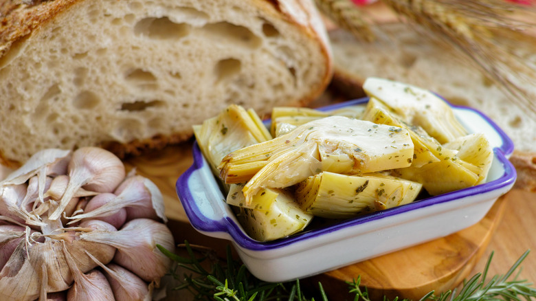 marinated artichokes with garlic