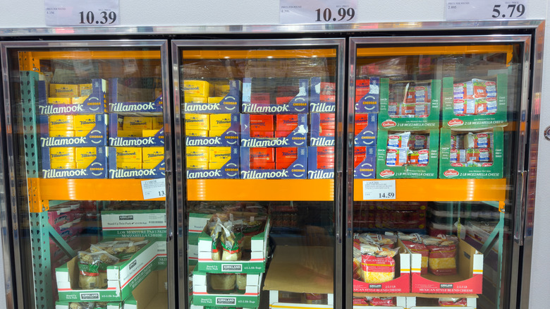 Cheese refridgerator inside Costco