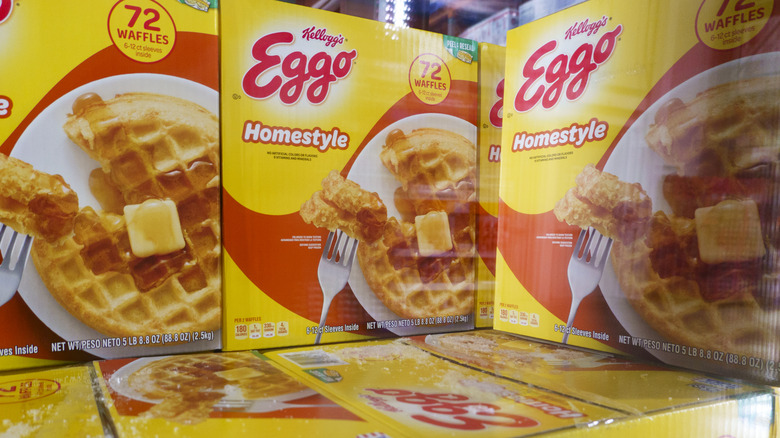 Bulk-sized boxes of Eggo waffles