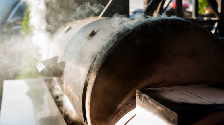 Smoker in use
