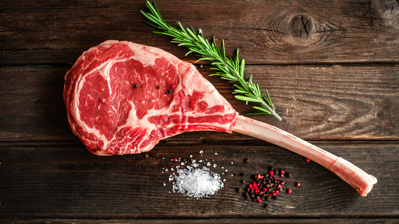 tomahawk steak with rosemary