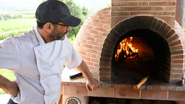 Wood-fired pizza oven