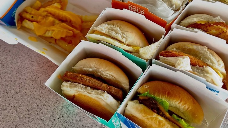 Sliders from White Castle sit in their packaging