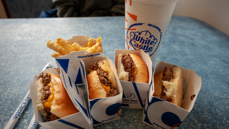 White Castle's sliders with fries and drink