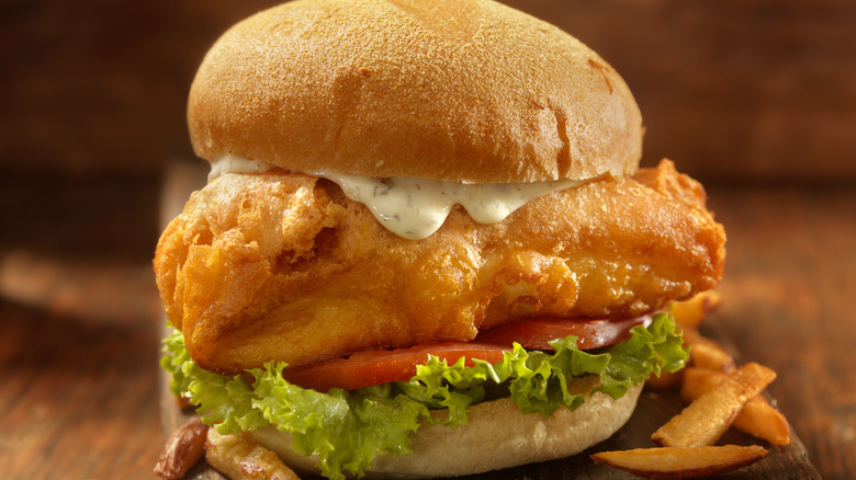 classic fried fish sandwich