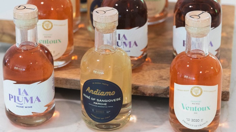 In Good Taste rosé wine bottles