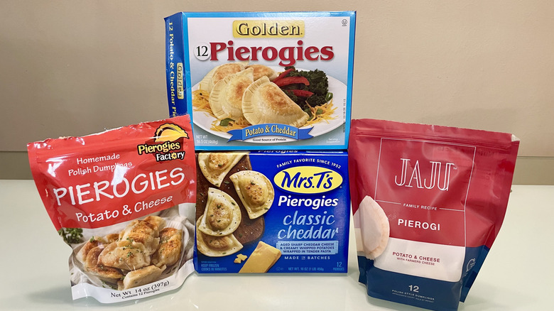 4 frozen packages of pierogies