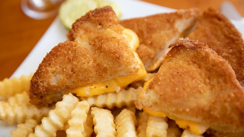 Fried Cheese Frenchee with fries