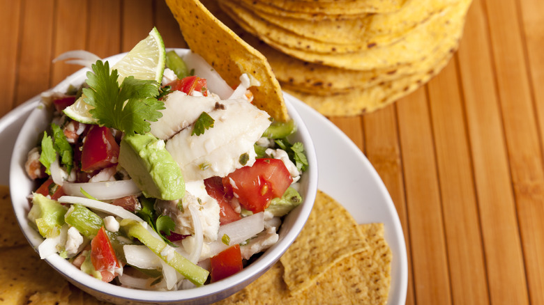 bowl of fish ceviche