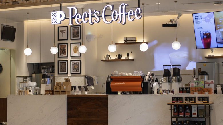 Peet's Coffee counter