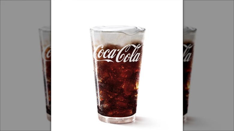 A cup of Vanilla Swirl with Coca Cola from McDonald's