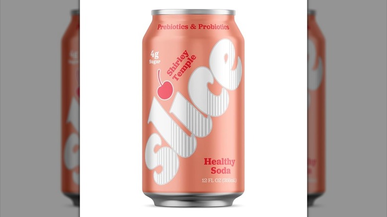 Isolated can of Slice soda.