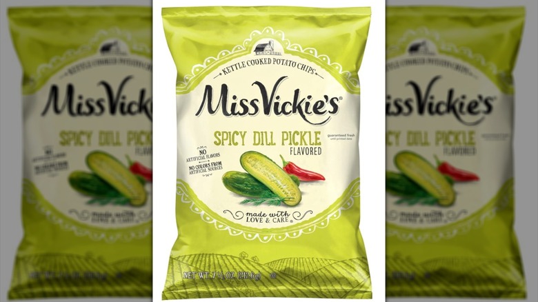 Miss Vickie's brand spicy dill pickle chips