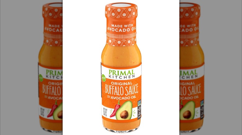 Photographed bottle of Primal Kitchen Buffalo sauce.