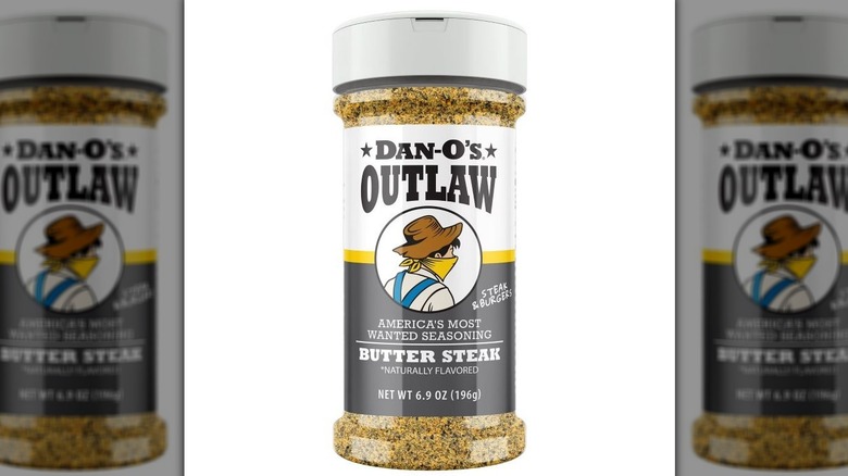 Bottle of Dan-O's Outlaw Butter Steak seasoning