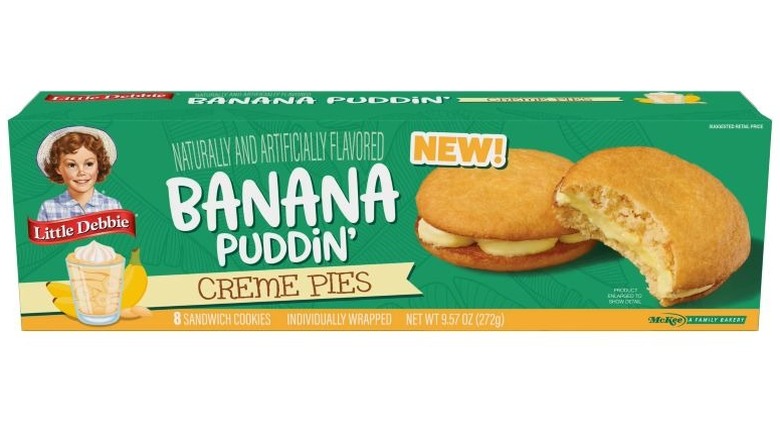 Box of Little Debbie Banana Puddin' creme pies