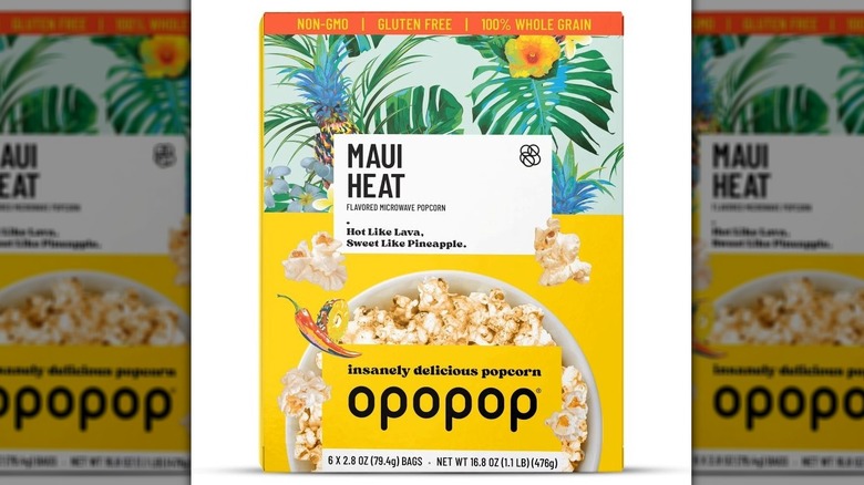 Box of Opopop Maui Heat popcorn