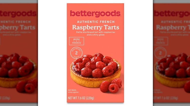 Box of bettergoods' frozen French raspberry tarts