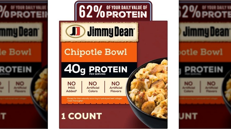 Front of Jimmy Dean Chipotle Bowl box