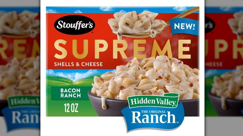 Box of Stouffer's Supreme Hidden Valley Ranch Bacon Ranch Shells & Cheese