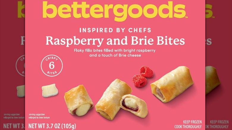 A package of Better Goods Raspberry and Brie Bites