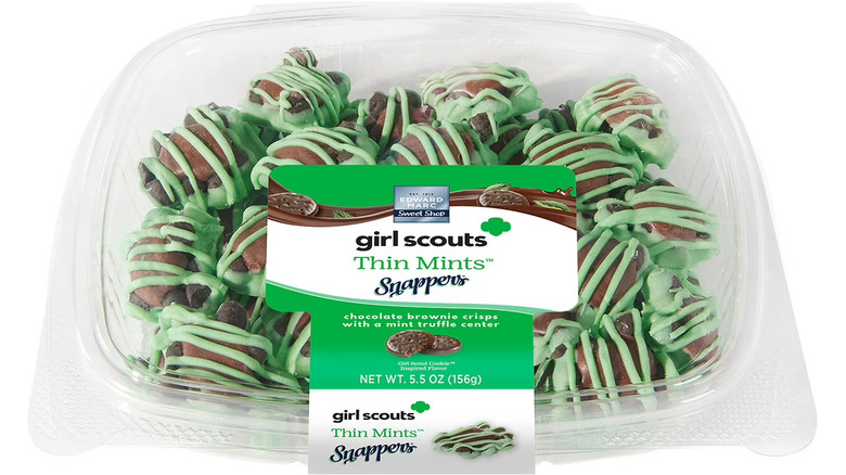 A package of Girl Scout Thin Mint Snappers