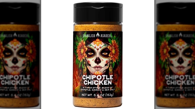 Small bottle of Spanglish Asadero's Chipotle Chicken seasoning