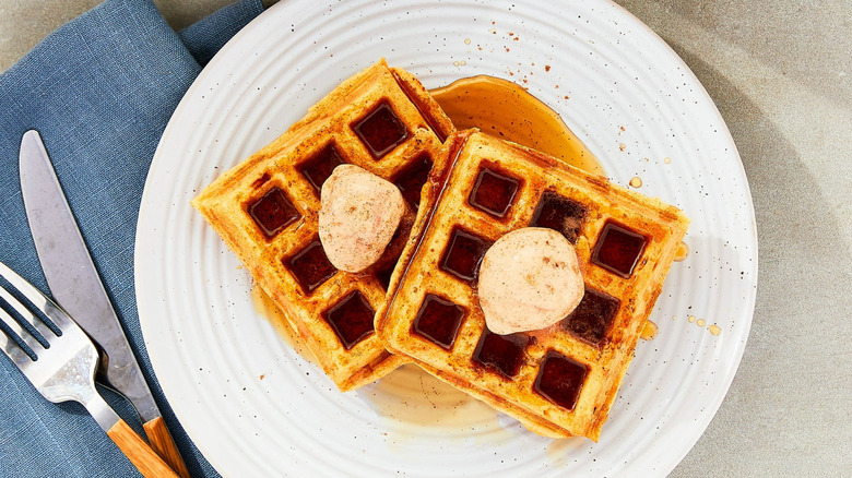 Pumpkin Spice Pancake & Waffle Mix waffles