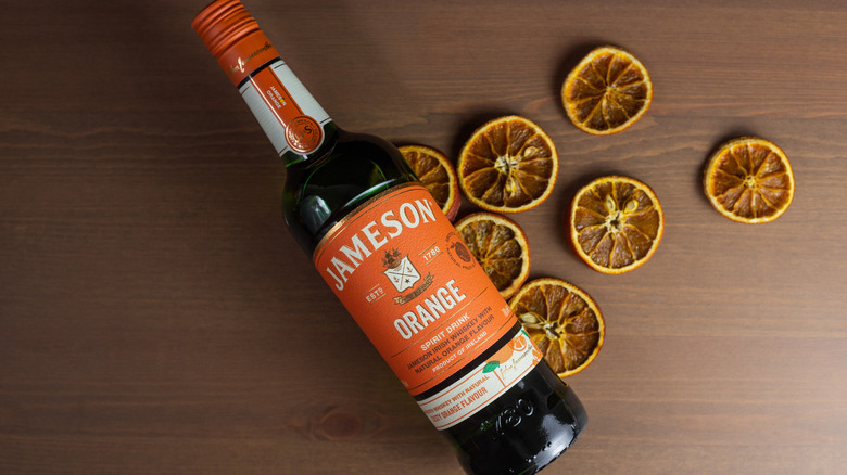 Jameson Orange whiskey with dried orange slices