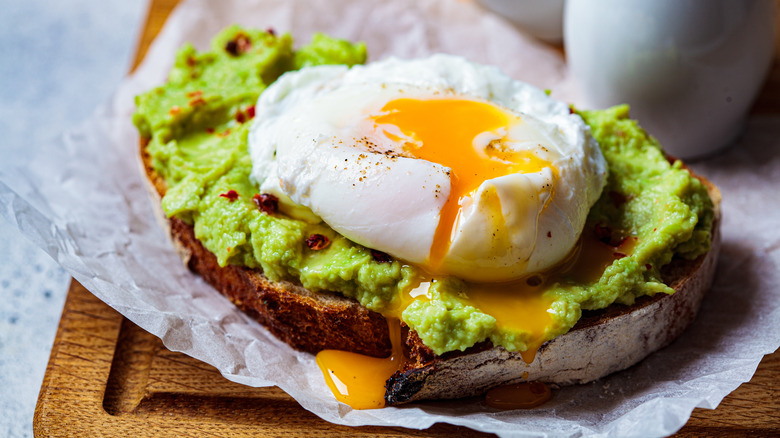 Poached egg on avocado toast