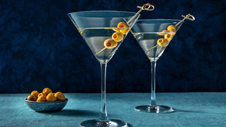 martinis with olives