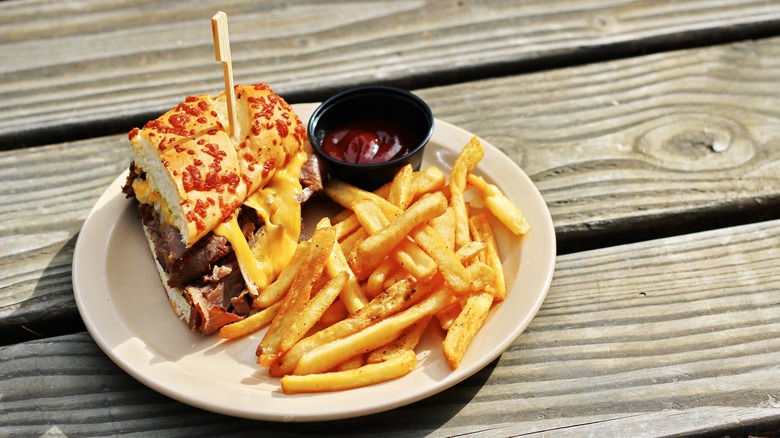 Prime rib dipper from Applebee's