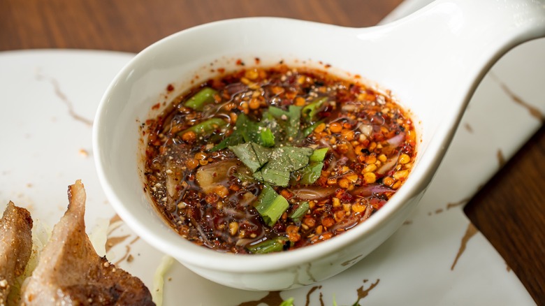 bowl of thai dipping sauce