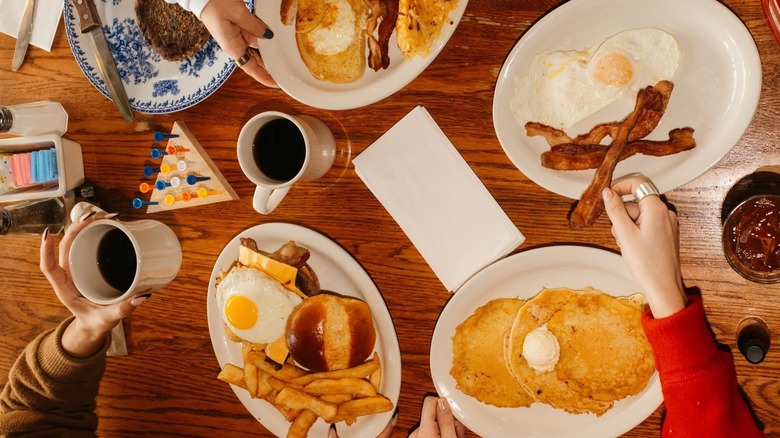 A breakfast spread from Cracker Barrel.