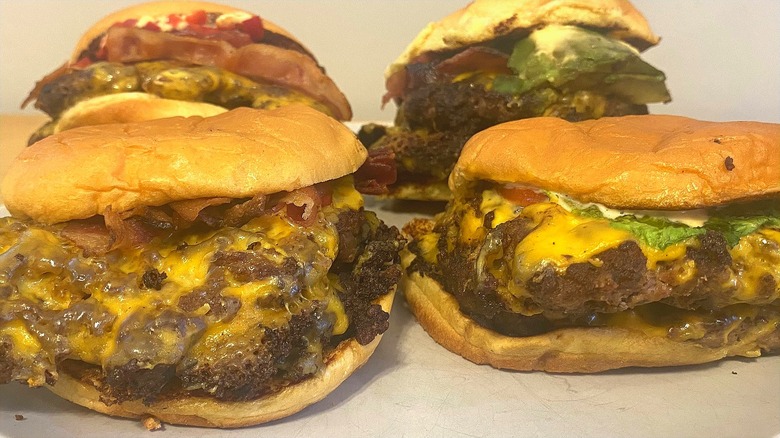 Four Shake Shack burgers.