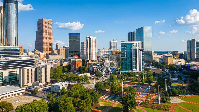The downtown Atlanta skyline