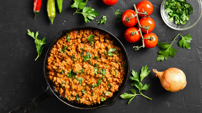 Indian dish dark background