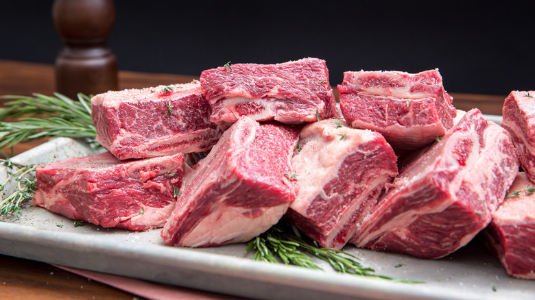 Raw English-style short ribs