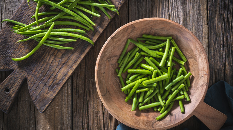 snipped fresh green beans
