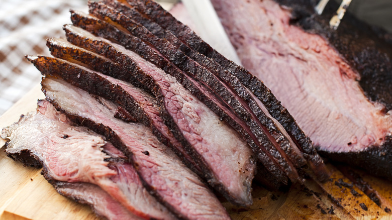 slices of beef brisket