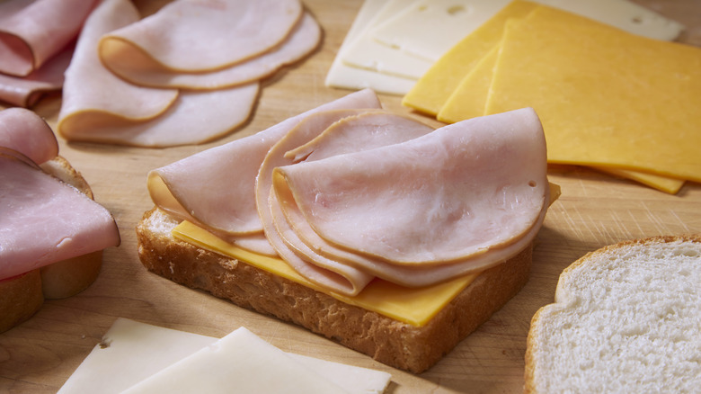 Sandwich being prepared
