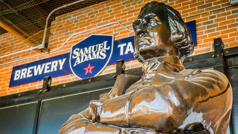 Sam Adams brewery with statue of Adams