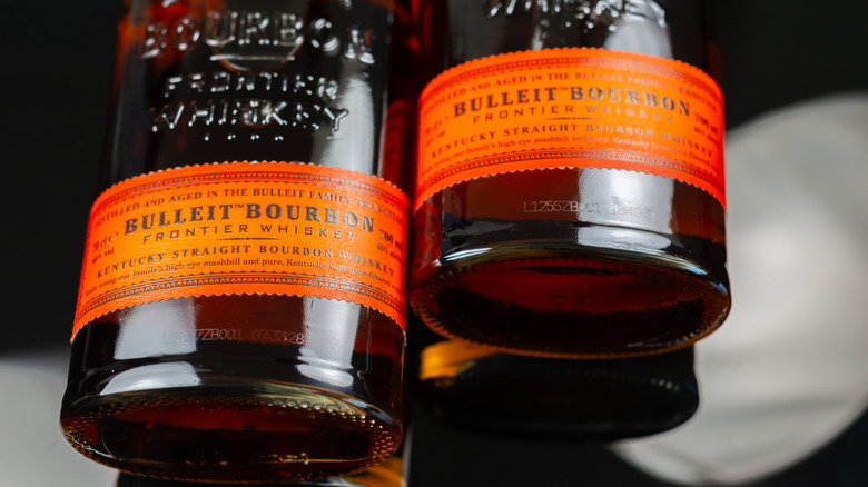 Two bottles of Bulleit bourbon.