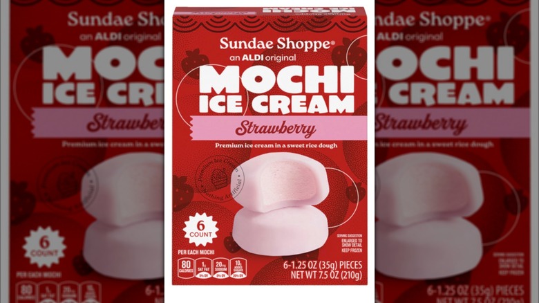 Red package of Sundae Shoppe Mochi Ice Cream