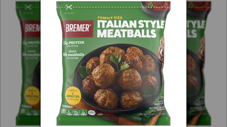 Bag of Bremer Family Size Italian Meatballs